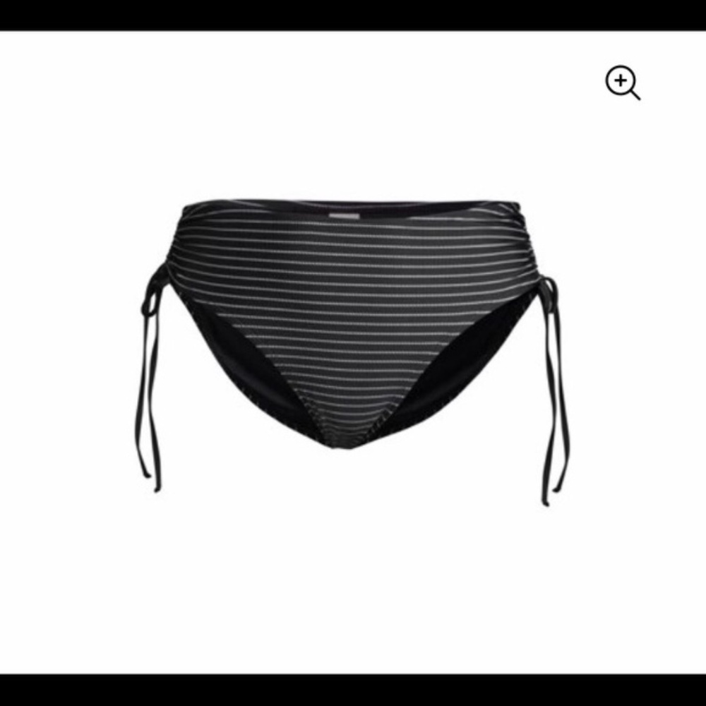 TIME AND TRUE plus core rouche brief bottom black and white mid rise size 2X new